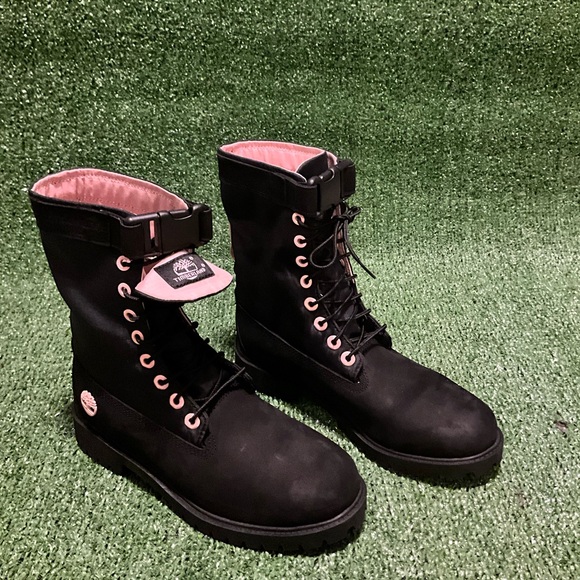Timberland Limited Release Black and Pink Combat Boots - Picture 6 of 8
